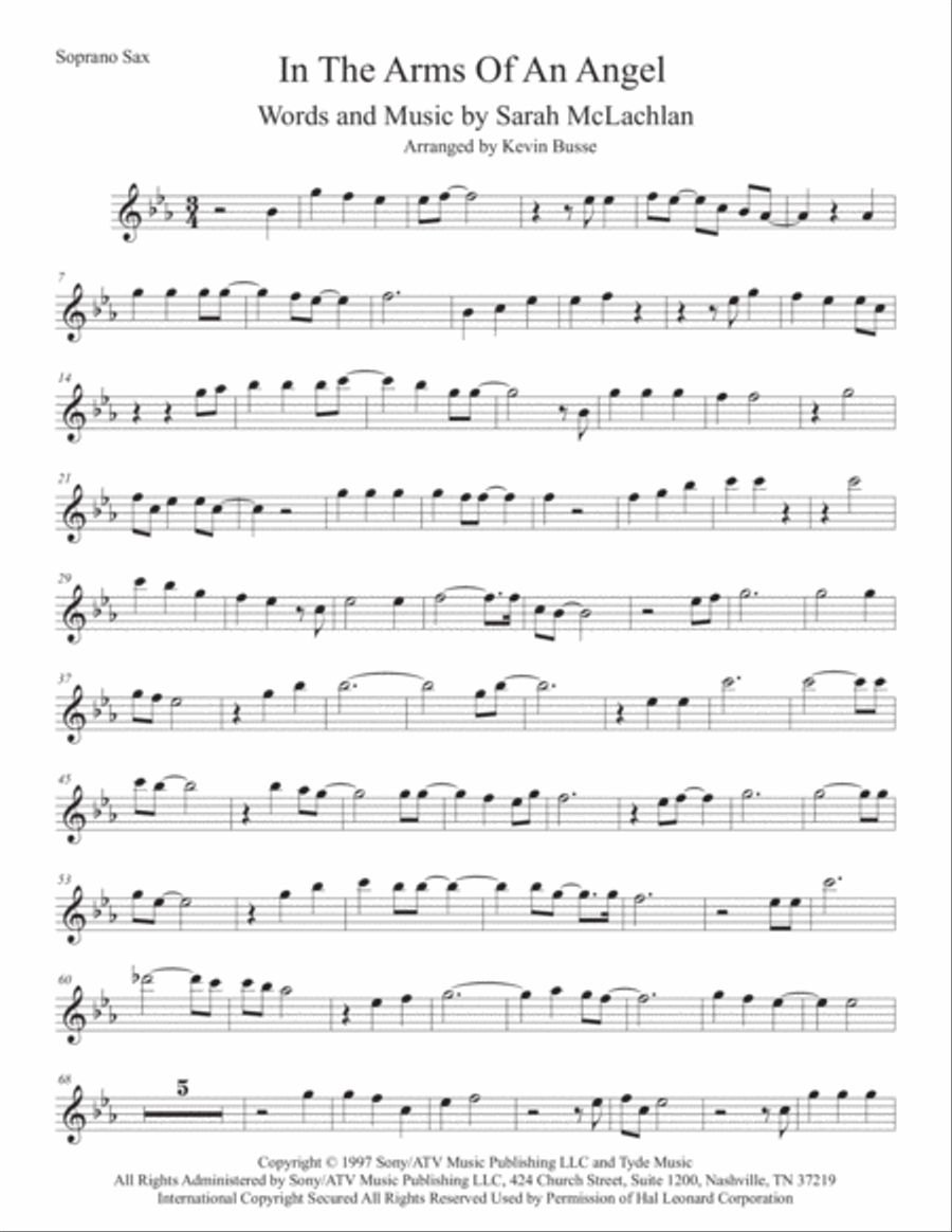 Angel Soprano Saxophone scores gallery preview page 1