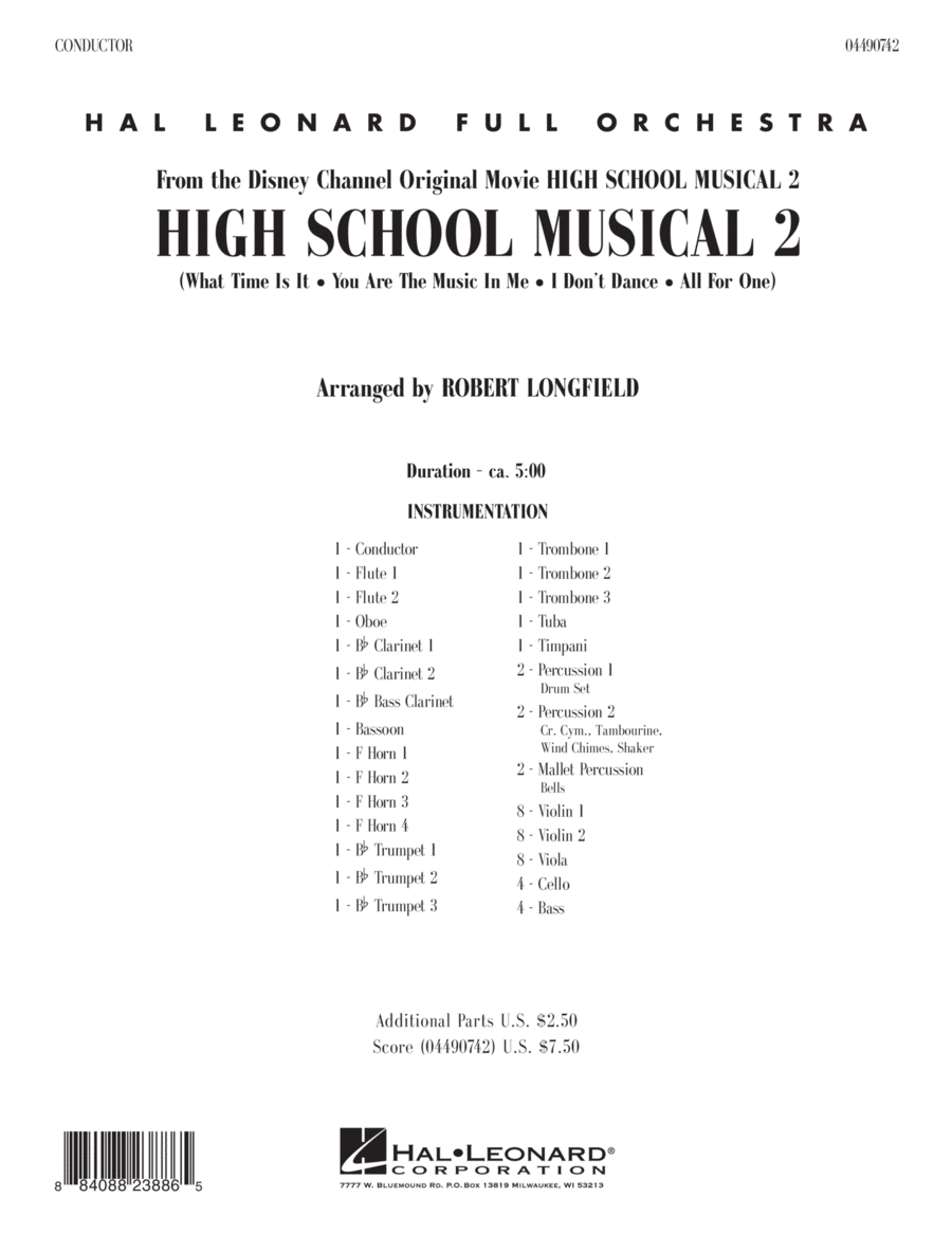 High School Musical 2 - Full Score Full Orchestra scores gallery preview page 1