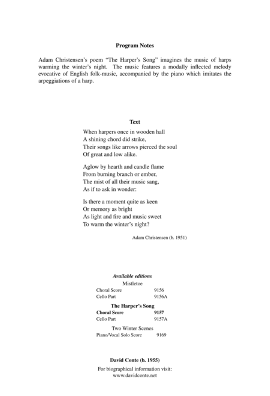 The Harper's Song SSAA scores gallery preview page 2