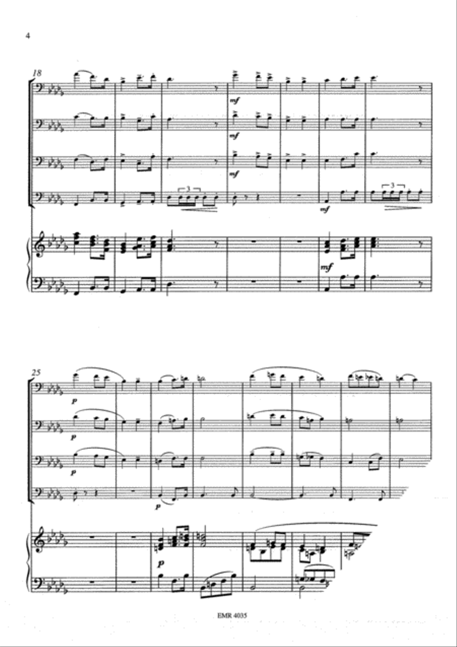Wedding March Euphonium Quartet scores gallery preview page 7