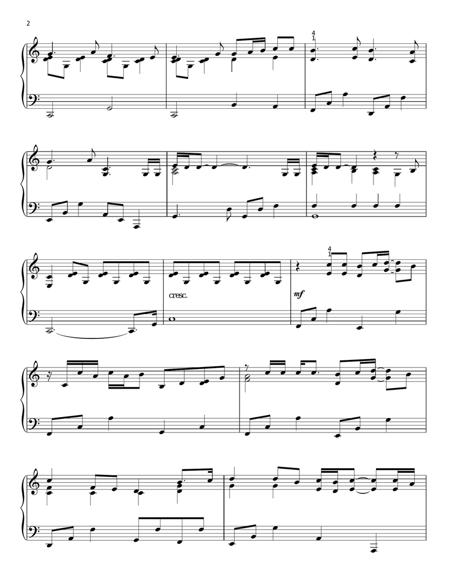 Hello Again Piano Solo scores gallery preview page 2