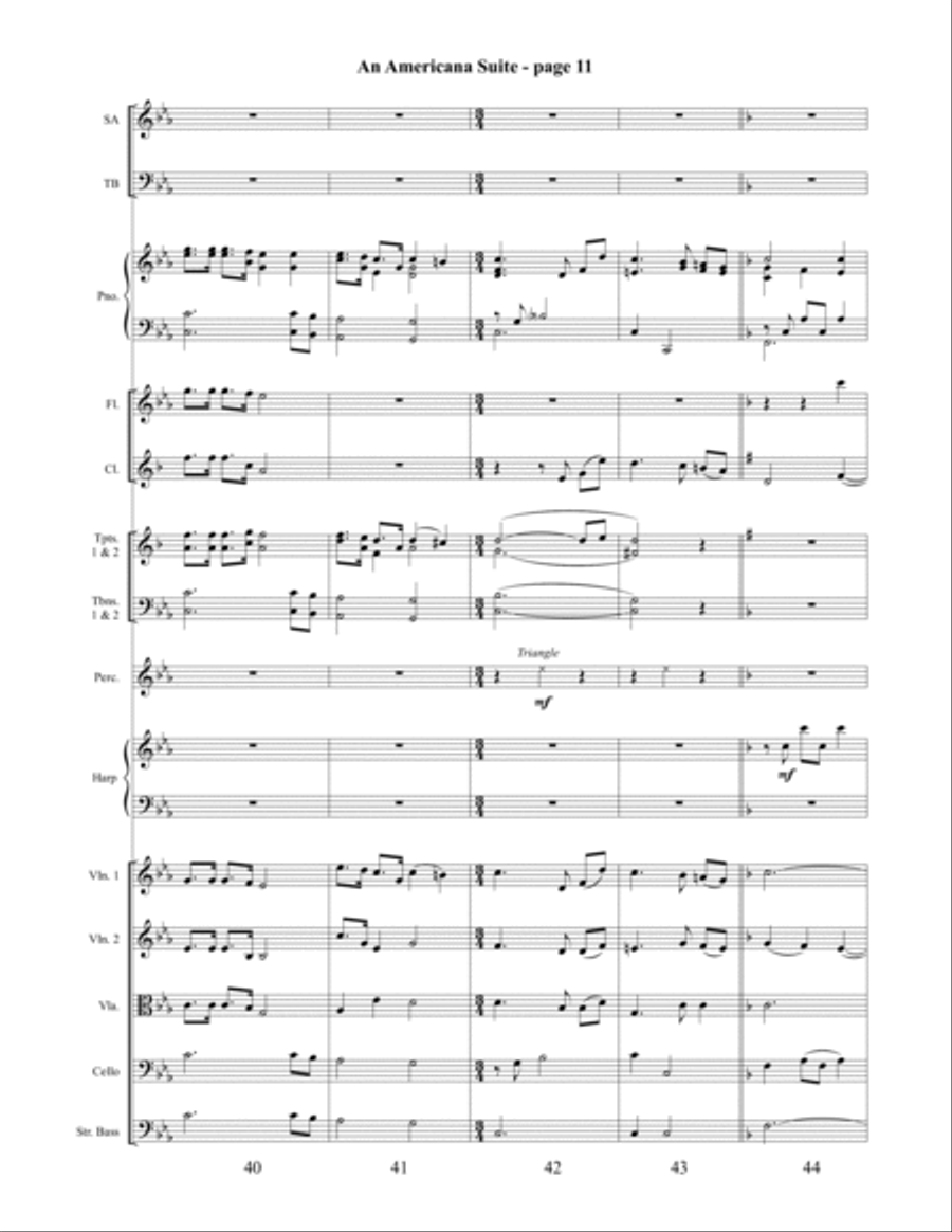 An Americana Suite 4-Part scores gallery preview page 12
