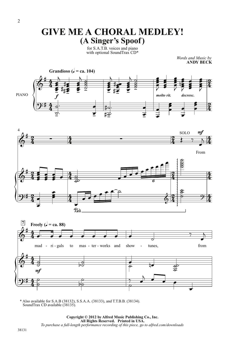 Give Me a Choral Medley!