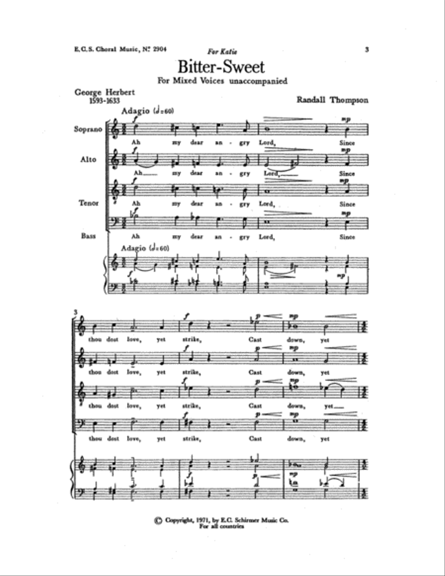 Bitter-Sweet 4-Part scores gallery preview page 3
