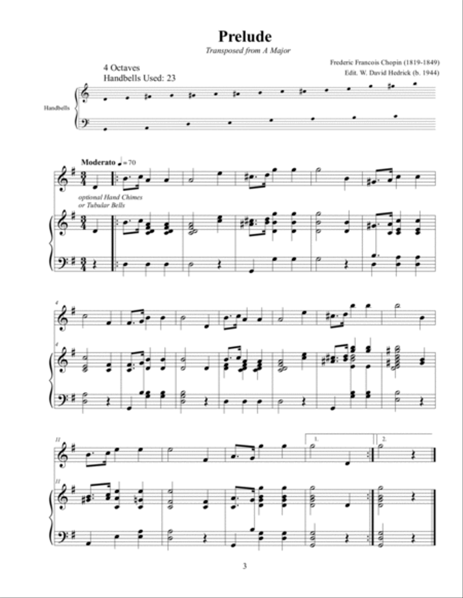 Twelve Famous Tunes for Handbell Choir (3 - 5 Octaves) 5-Octaves scores gallery preview page 4