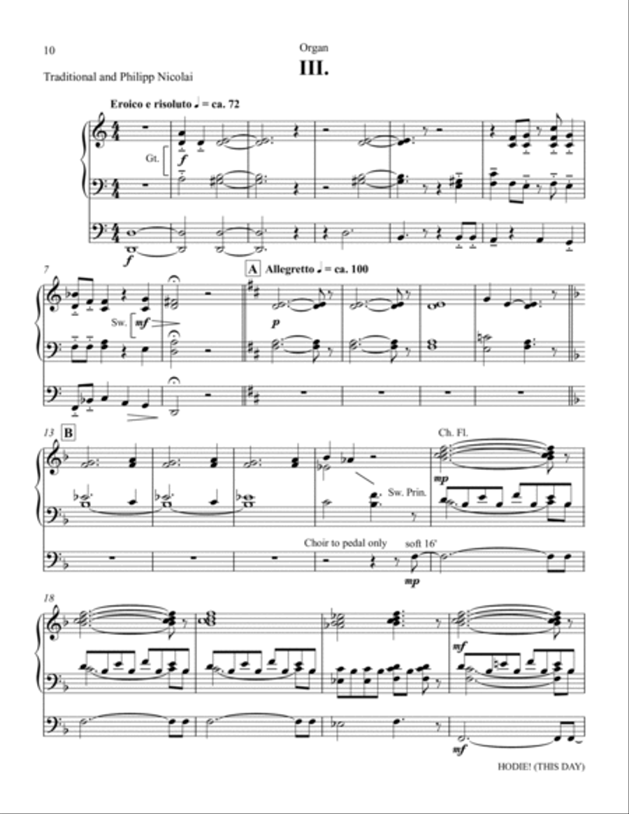 Hodie (This Day) - Organ Hodie (This Day) - Organ Choir scores gallery preview page 10