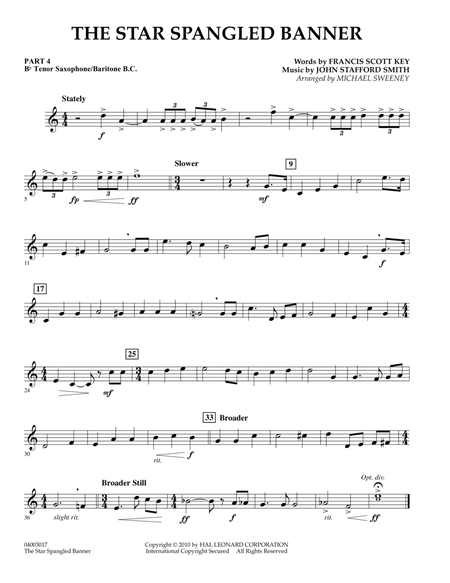 The Star Spangled Banner - Pt.4 - Bb Tenor Sax/Bar. T.C.