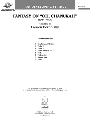 Fantasy on "Oh Chanukah": Score