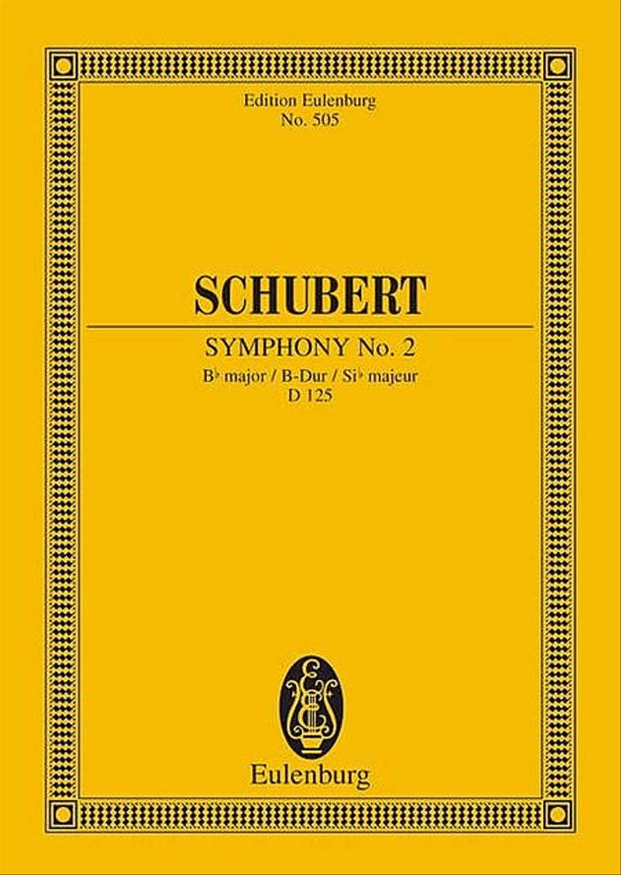 Symphony No. 2 in B-flat Major, D 125 Orchestra scores gallery preview page 1