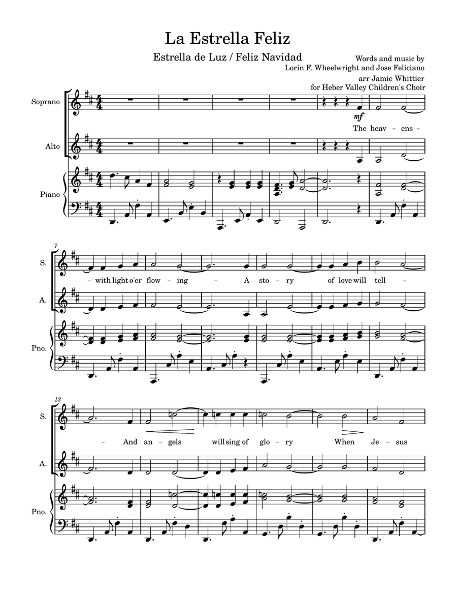 La Estrella / Feliz Navidad Duet SA scores gallery preview page 1