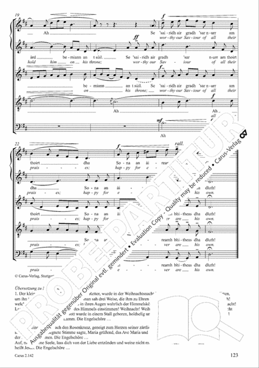 Christmas Carols of the World. Choral collection 4-Part scores gallery preview page 104