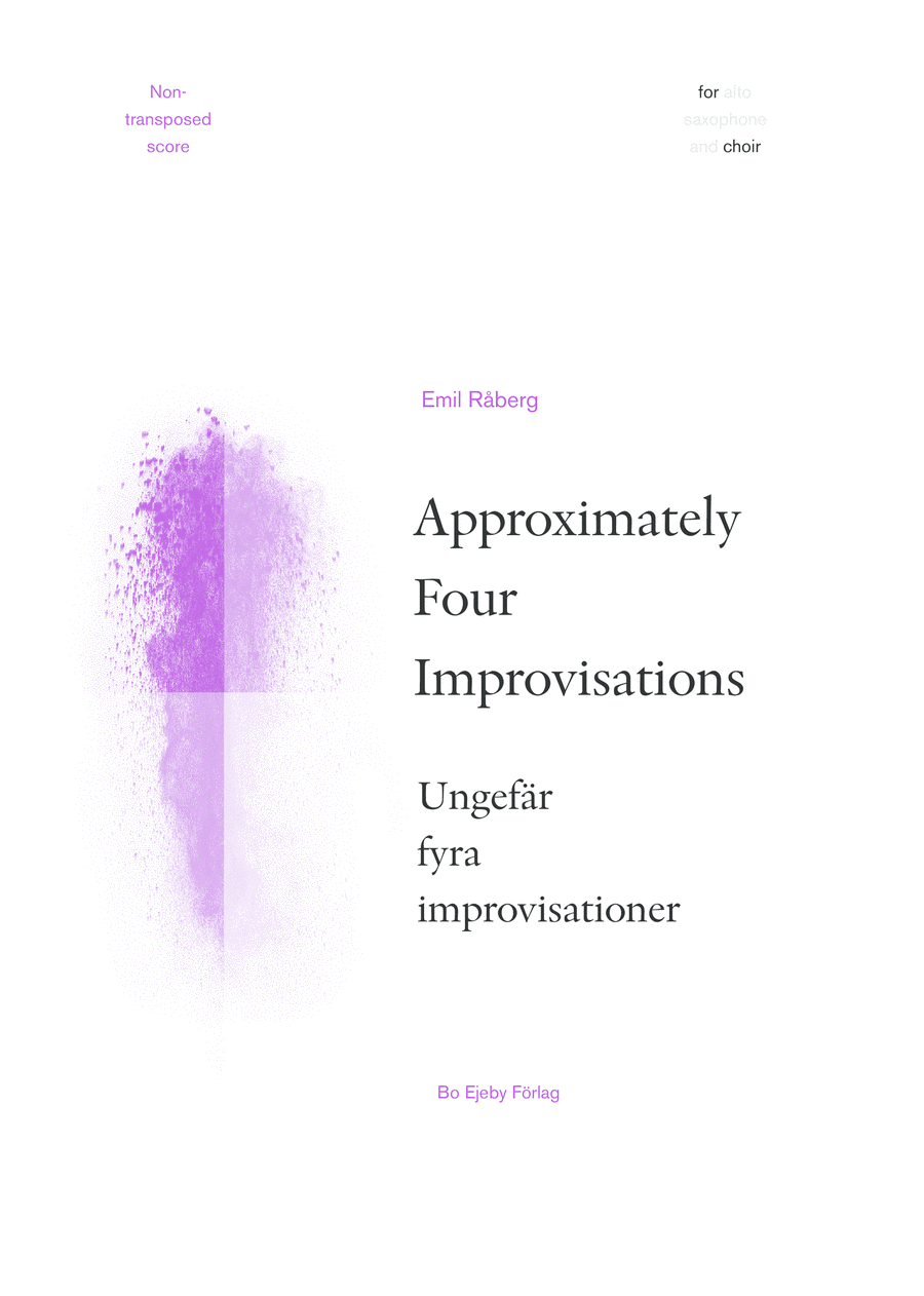 Approximately Four Improvisations Divisi scores gallery preview page 1