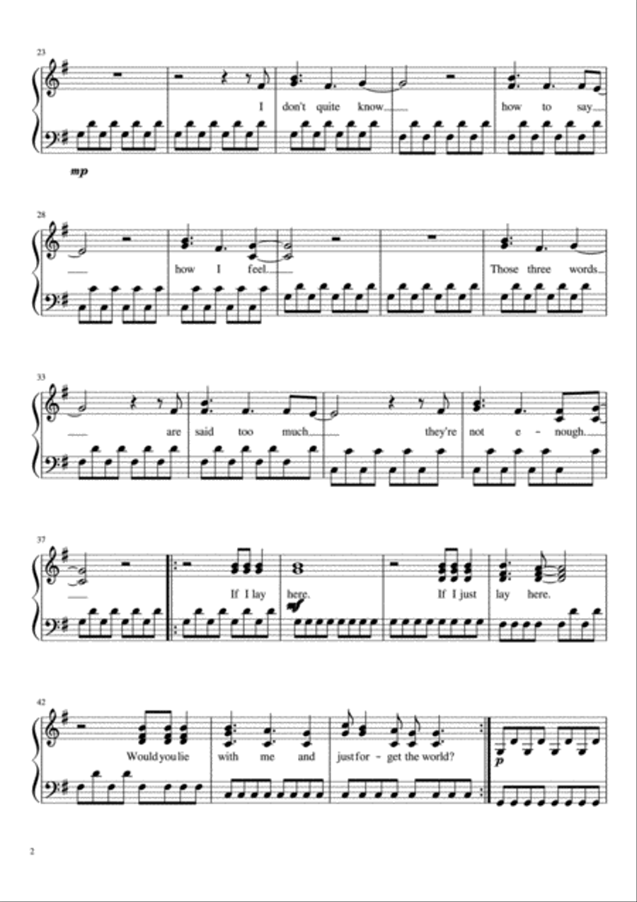 Chasing Cars Voice scores gallery preview page 2