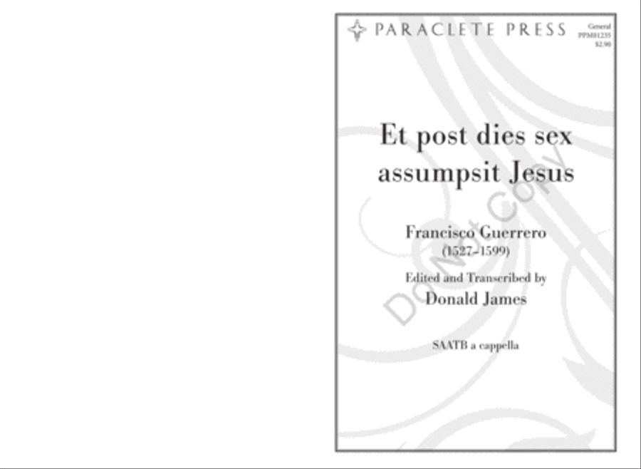 Et post dies sex assumpsit Jesus A Cappella scores gallery preview page 2