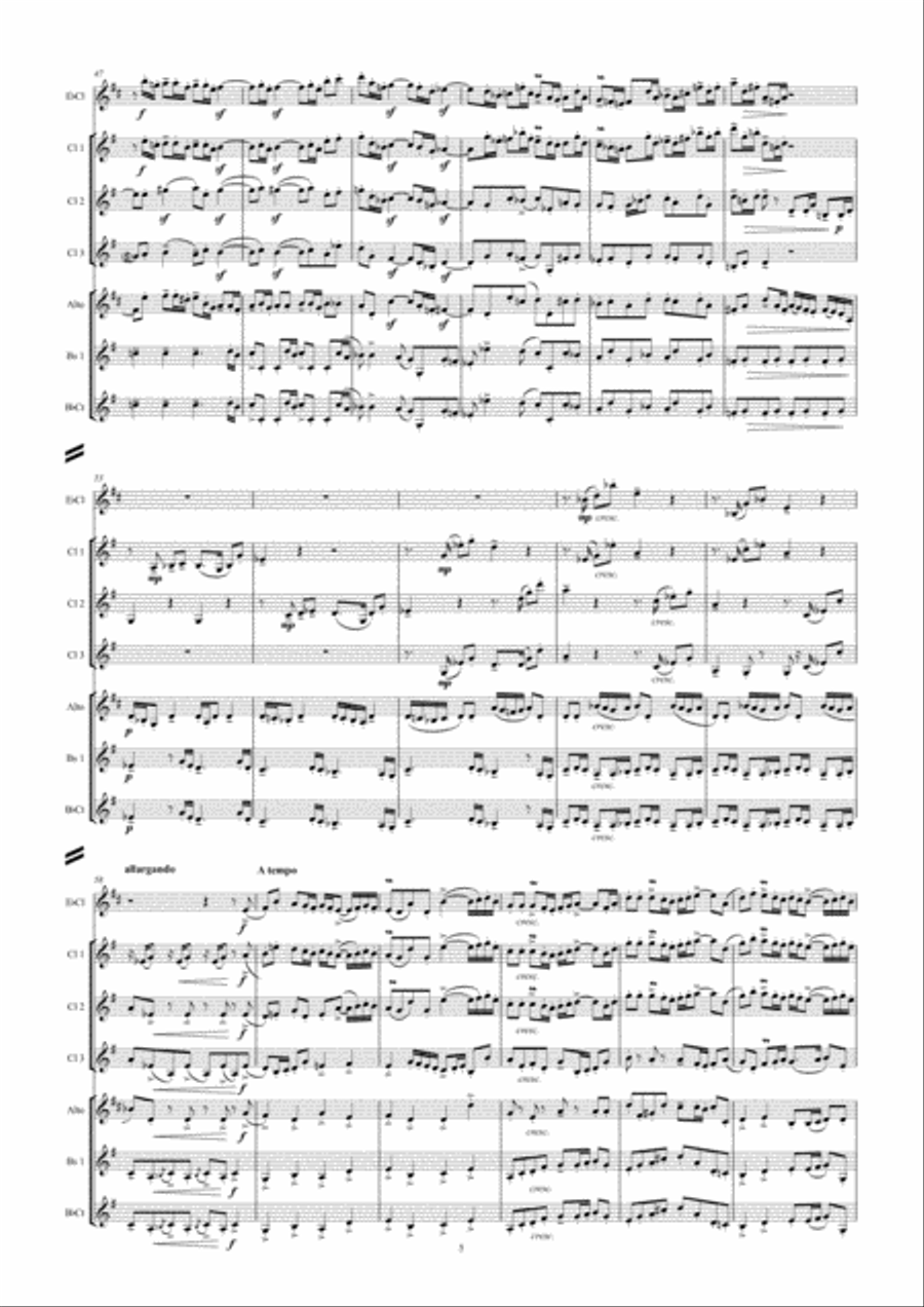 English Suite arr. clarinet choir Clarinet Choir scores gallery preview page 5