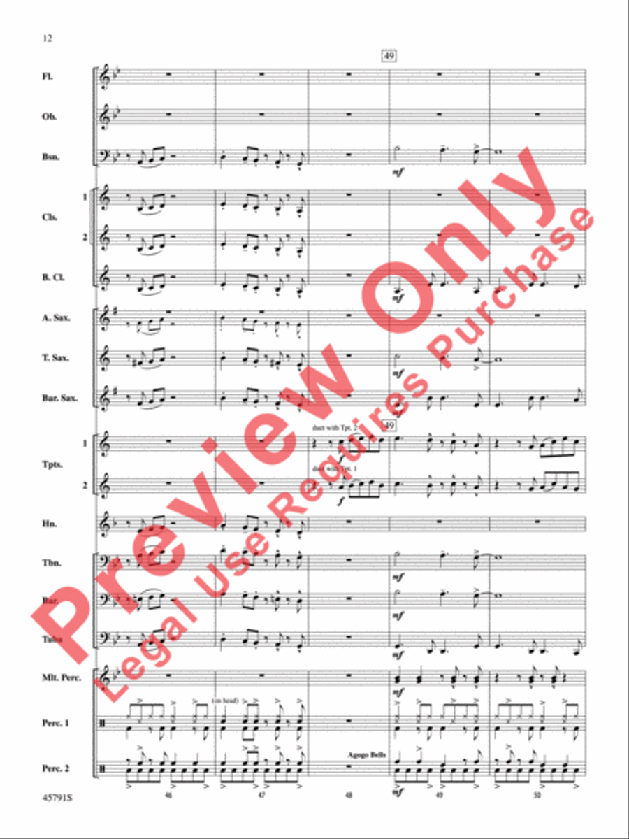 Sambeando Concert Band scores gallery preview page 13