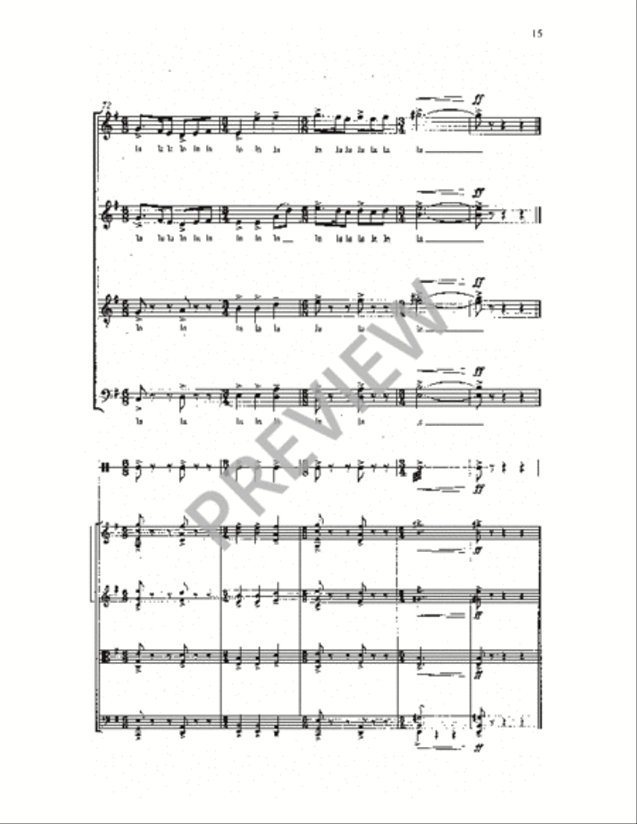Five Hebrew Love Songs (Conductor's Full Score) Choir scores gallery preview page 15