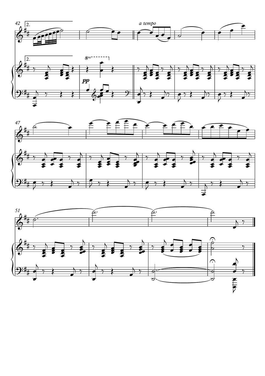 Serenata Violin Piano duet Violin scores gallery preview page 3