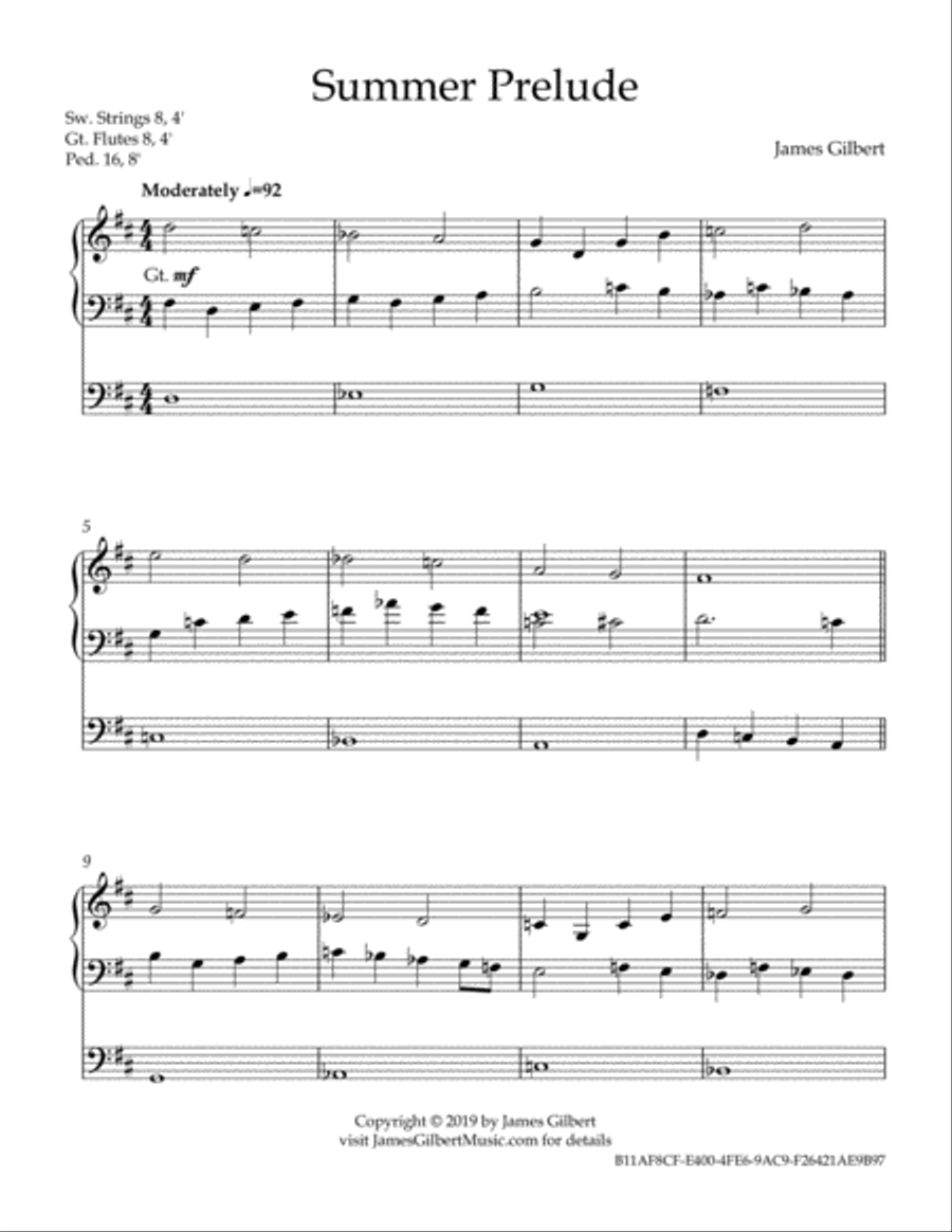 Summer Prelude Organ Solo scores gallery preview page 2