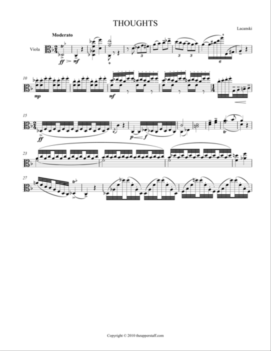 Thoughts Thoughts Viola Solo scores gallery preview page 1