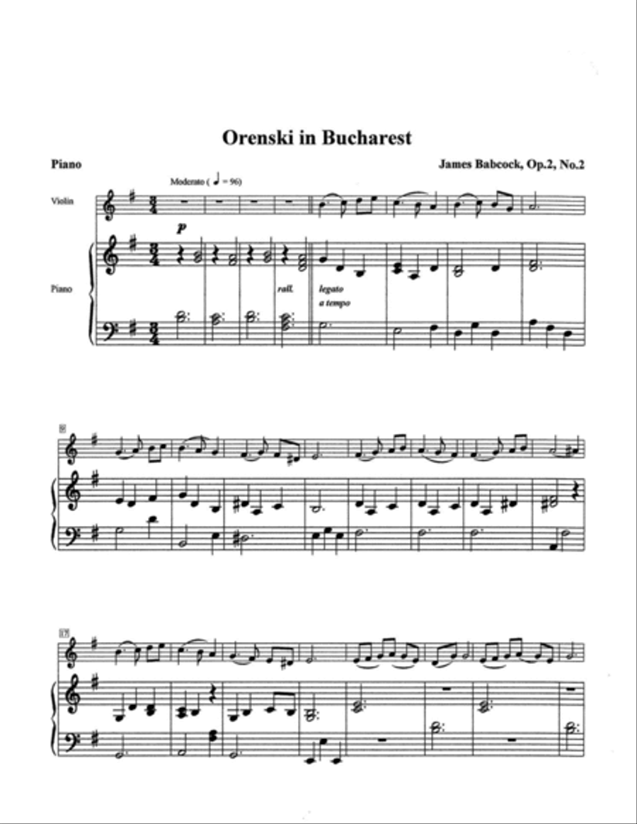ORENSKI IN BUCHAREST Violin Solo scores gallery preview page 2