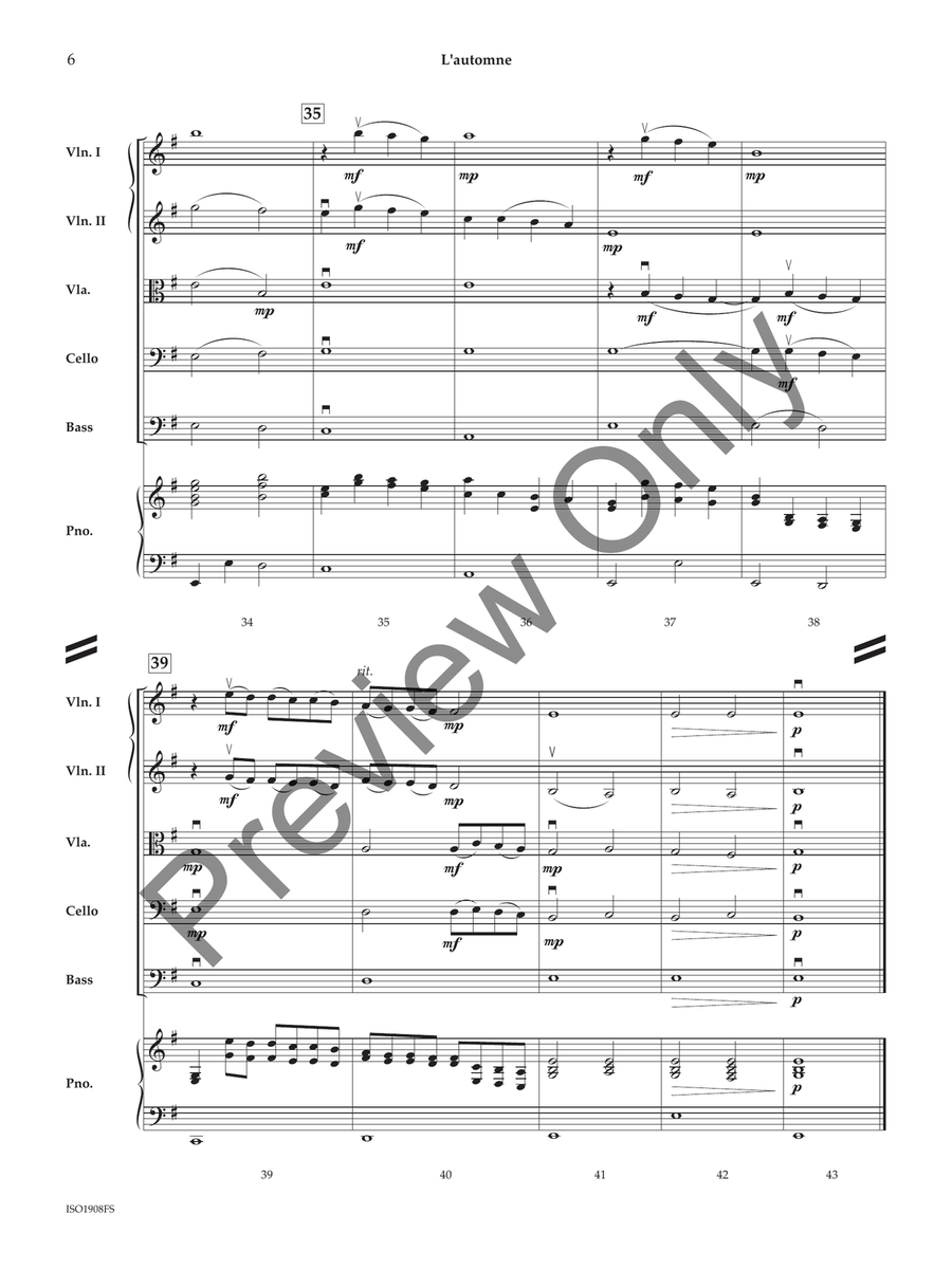 L'automne (Score) String Orchestra scores gallery preview page 5