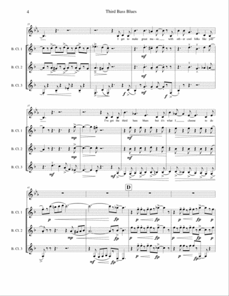 Third Bass Blues Small Ensemble scores gallery preview page 4