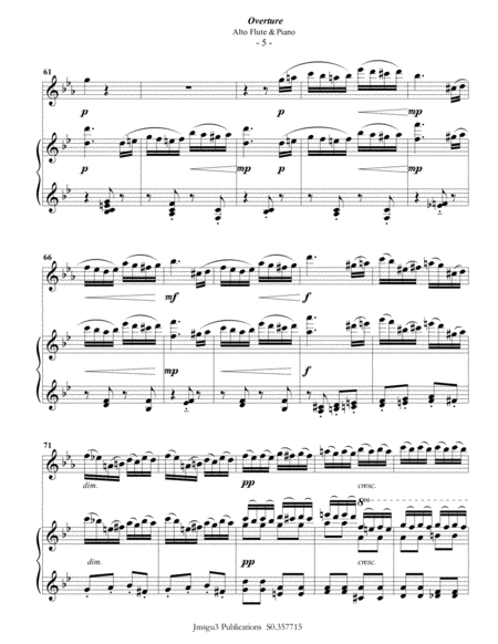 Tchaikovsky: Overture from Nutcracker Suite for Alto Flute & Piano image number null