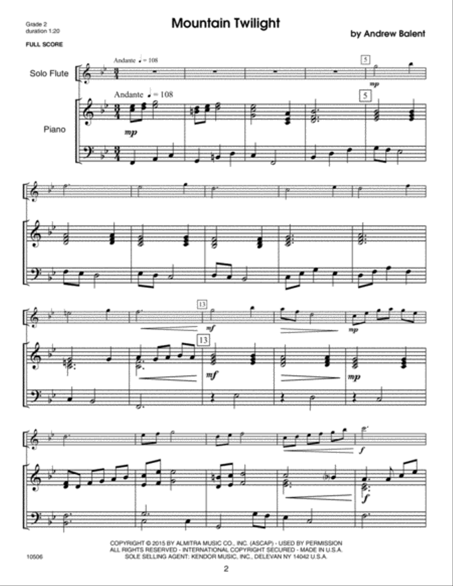 First Recital Album Flute Solo scores gallery preview page 3