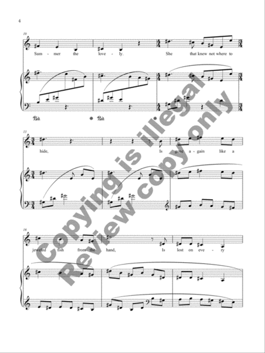 Theme in Yellow: 7 Songs for Mezzo-Soprano and Piano Mezzo-Soprano Voice scores gallery preview page 18