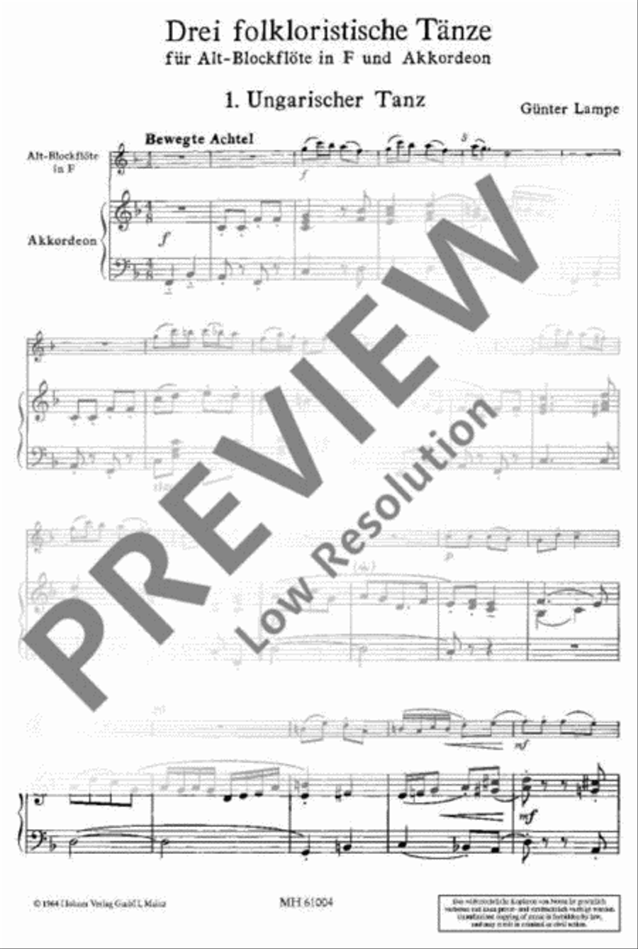3 Traditional Dances Alto Recorder scores gallery preview page 3