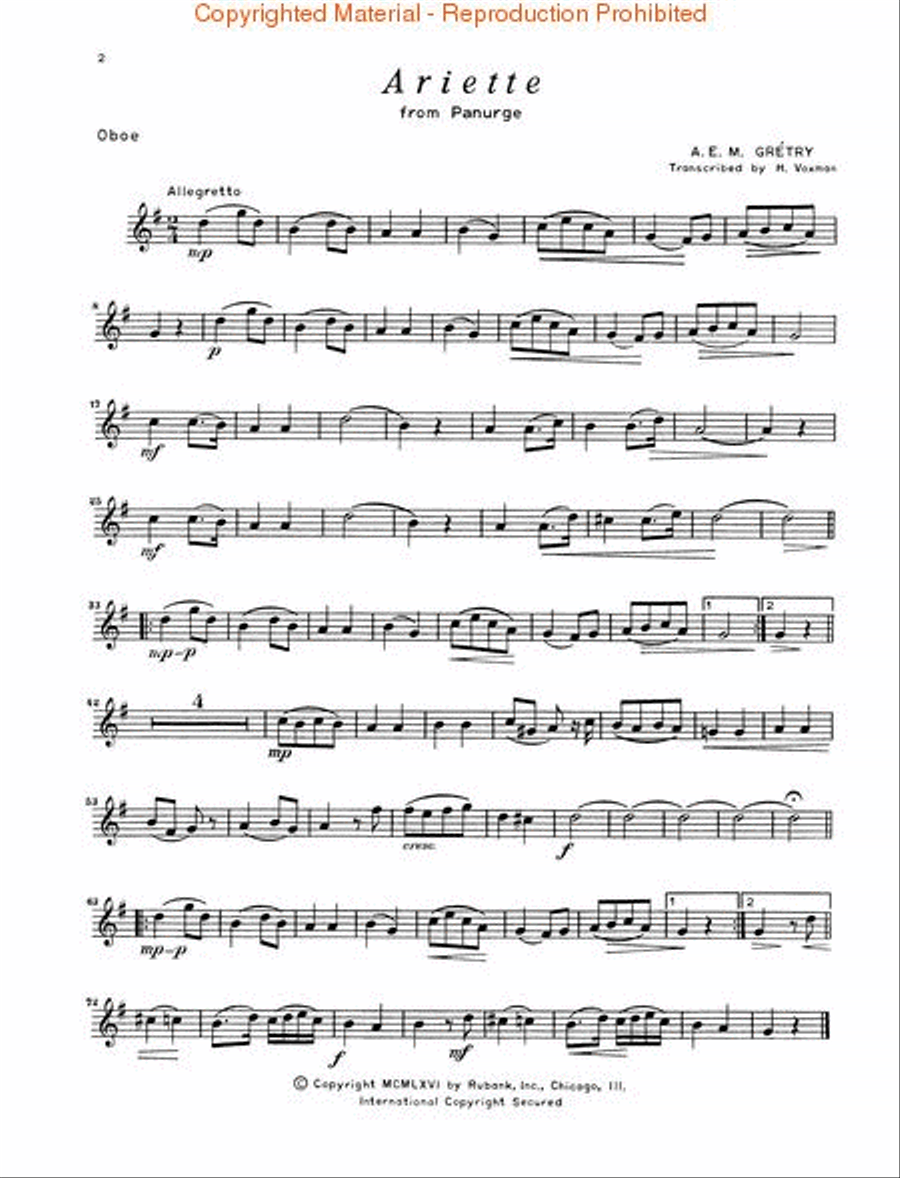 Concert and Contest Collection - Oboe (Instrumental Methods / Oboe solo part) Concert Band Methods scores gallery preview page 2