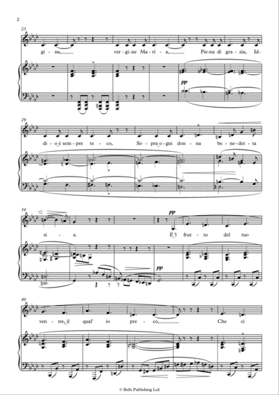 Ave Maria (1879) (F minor) Voice Solo scores gallery preview page 2