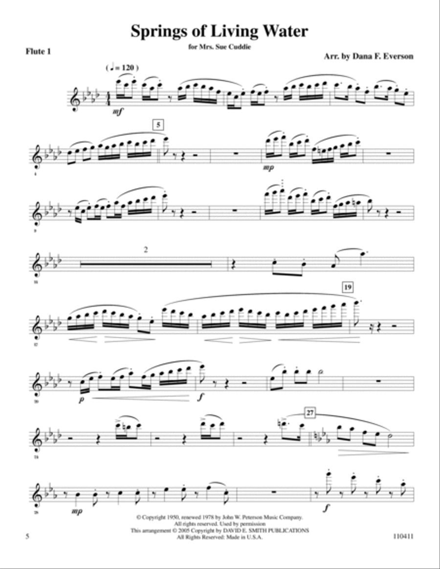 Springs Of Living Water Springs Of Living Water Flute Quartet scores gallery preview page 5
