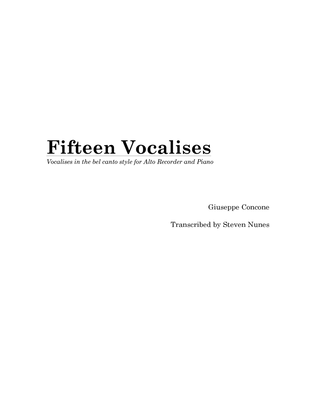 Fifteen Vocalises
