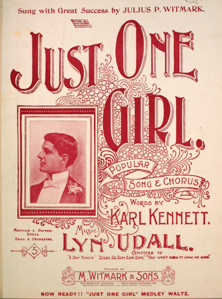 Just One Girl. Popular Song & Chorus