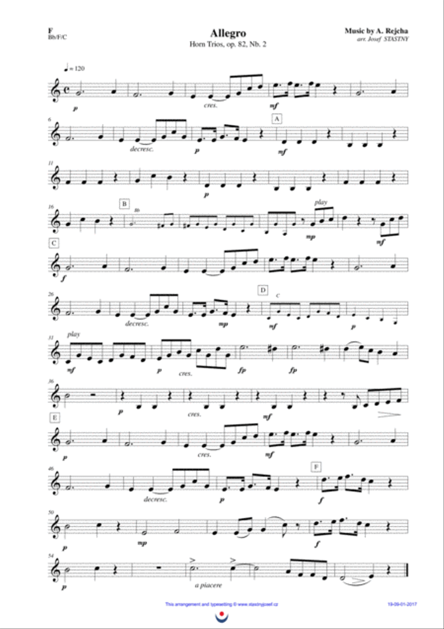 Horn Trios, Nb. 2 ALLEGRO Brass Trio scores gallery preview page 4