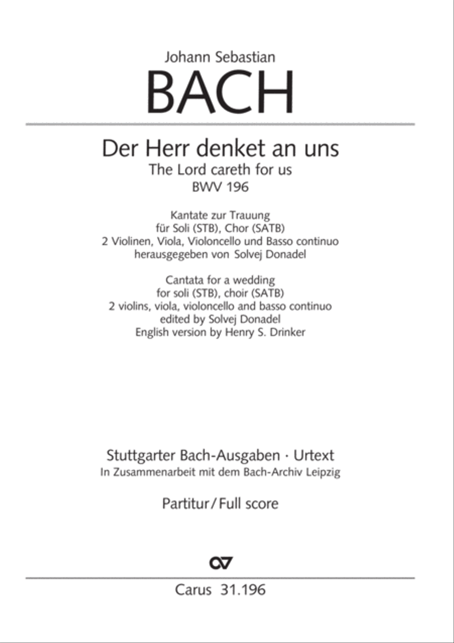The Lord is mindful of us (Der Herr denket an uns) STB scores gallery preview page 2