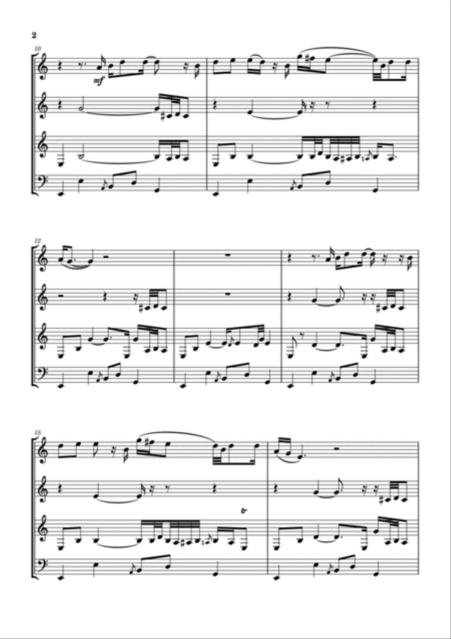 Bridge Of Sighs Woodwind Quartet scores gallery preview page 3
