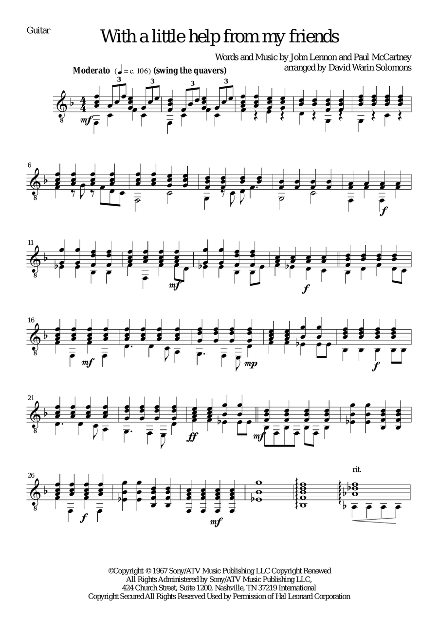 With A Little Help From My Friends Small Ensemble scores gallery preview page 6