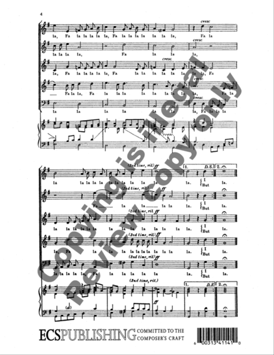 Shoot, False Love, I Care Not SSATB scores gallery preview page 6