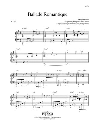 Ballade Romantique - Partition Piano Solo