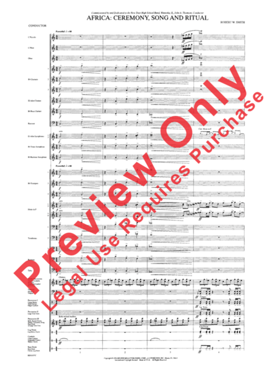 Africa: Ceremony, Song, and Ritual Concert Band scores gallery preview page 4