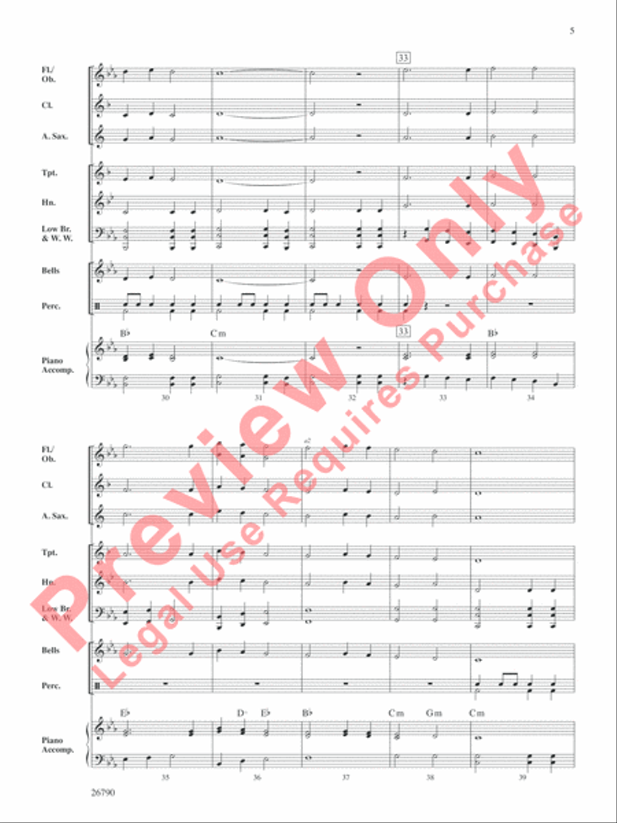 Procession of the Kings Concert Band scores gallery preview page 6
