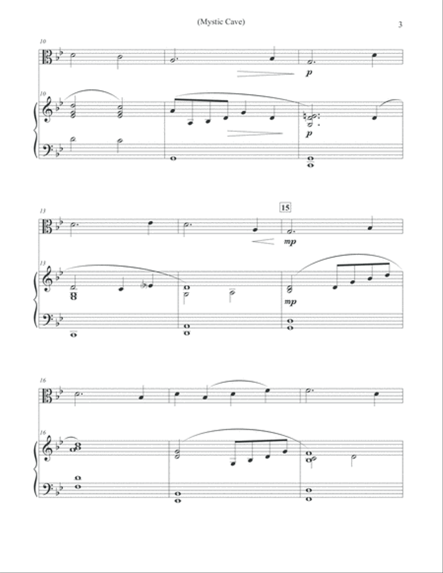 Mystic Cave - Viola & Piano Viola scores gallery preview page 3