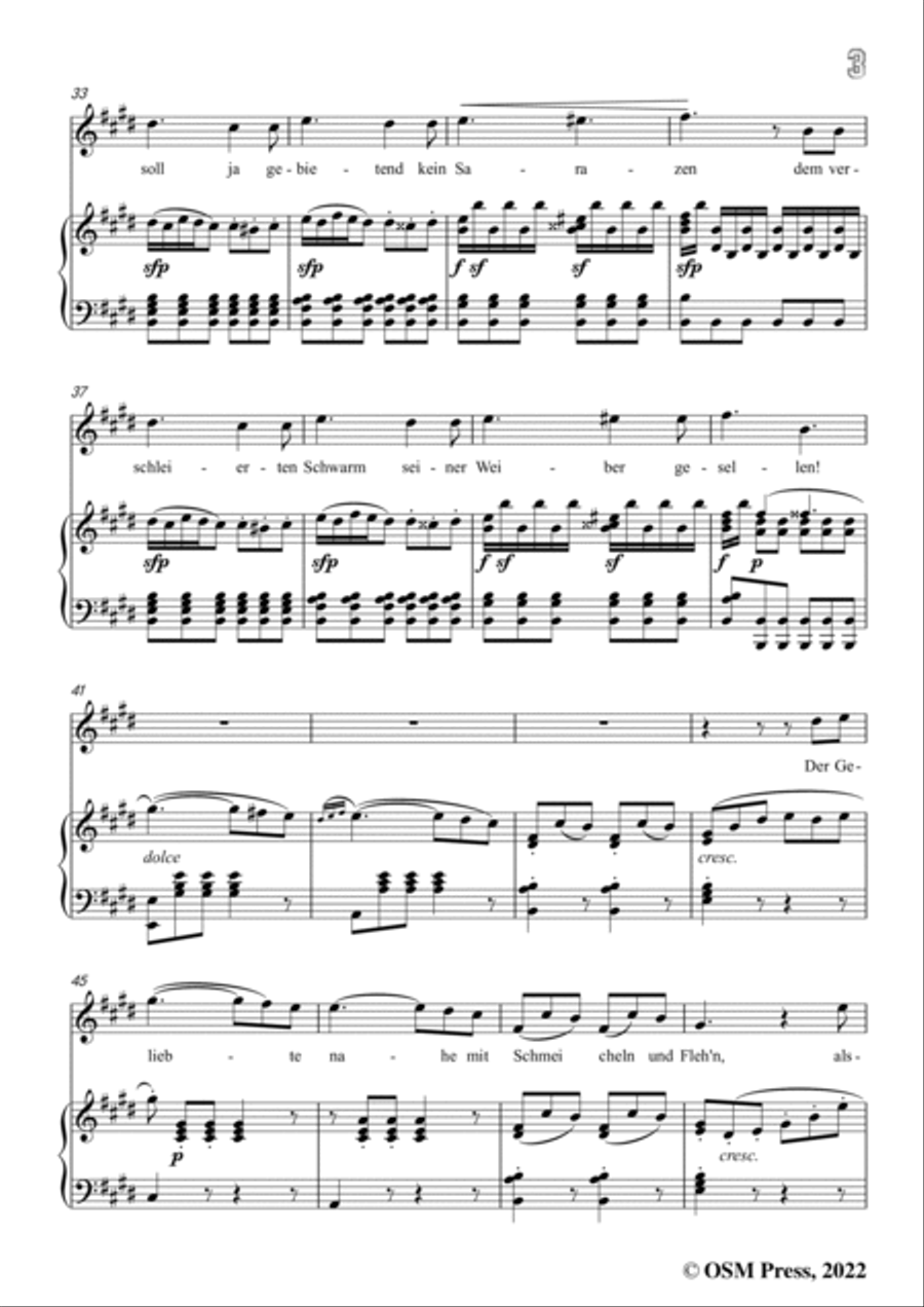 Loewe-Schleier-Romanze,in E Major,for Voice and Piano Voice Solo scores gallery preview page 5