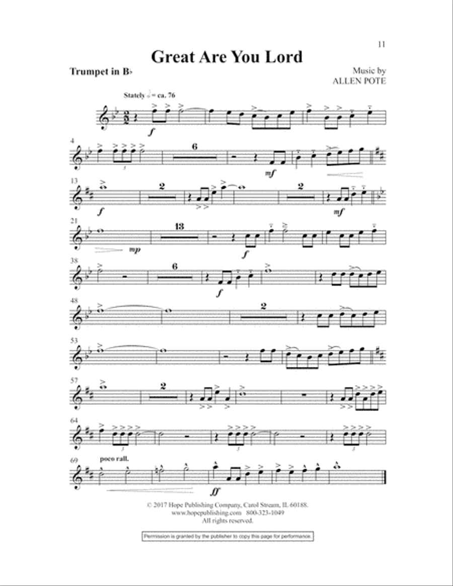 Great Are You, Lord 4-Part scores gallery preview page 11