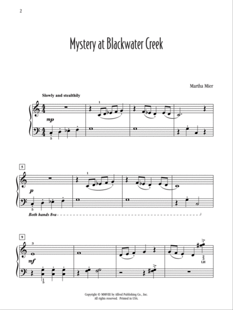 Mystery at Blackwater Creek Easy Piano scores gallery preview page 2