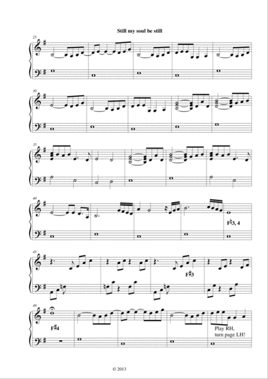 Still my soul be still - lever harp solo Celtic Harp scores gallery preview page 2