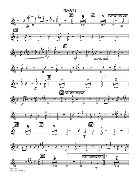 One Note Samba - Trumpet 2